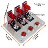 3 Rows Safety Cover Toggle Switch with Red Indicator Light