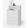 HAUOMS Tall Dresser for Bedroom,4 Drawer Dresser with Charging Station