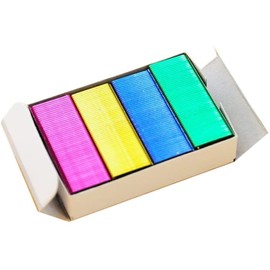 Mini Color Staples, 800Pcs, 4 Colorspink, Yellow, Blue, Green Office Supplies Nice processing