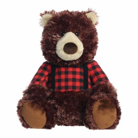 Aurora® Festive Holiday Winter Cabin Crew™ Stuffed Animal - Seasonal Characters for Holiday Décor - Perfect Stocking Stuffers for Kids and Collectors - Bear 12 Inches