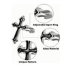 15pcs Rings Set Vintage Snake Skull Shaped Adjust Opening Alloy