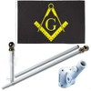 MWS 3'X5' Masonic Black Flag Freemasonry Banner Mason Premium 210D
