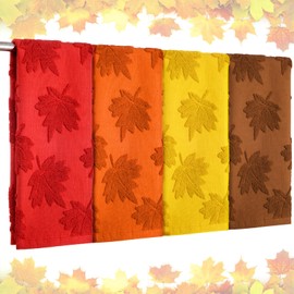 Oudain 4 Pcs Fall Hand Towels for Bathroom Maple Leaves Bath Towels Set 29.5 x 13.7 Inch 100% Cotton Autumn Jacquard Bathroom Decors for Kitchen Fall Thanksgiving Cleaning Drying Cooking