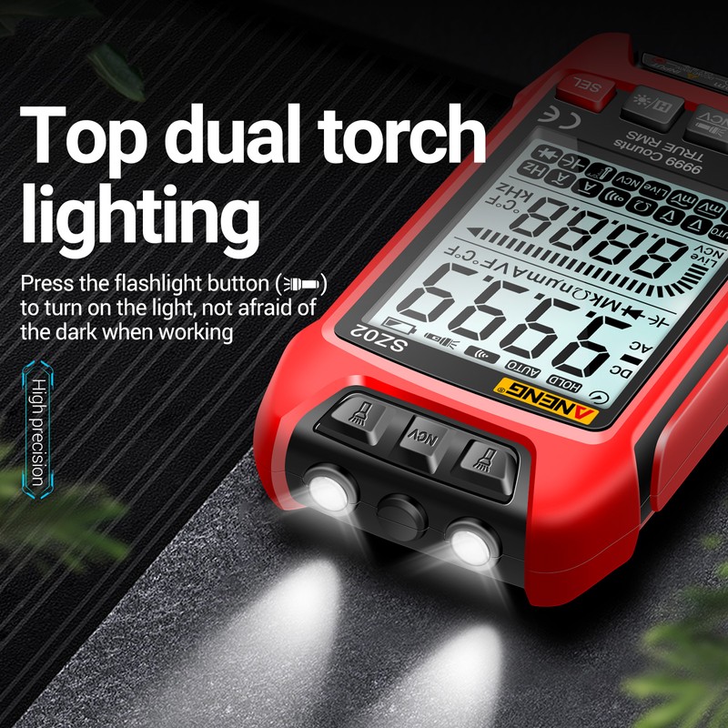 ANENG SZ02 Smart Digital Multimeter Auto Range 9999 Counts NCV