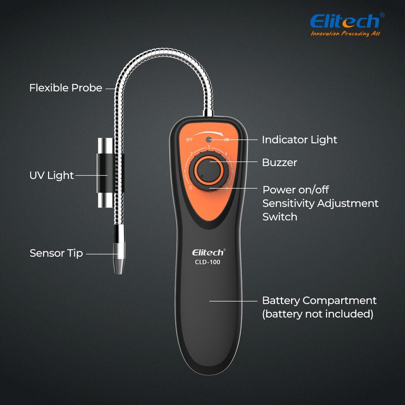 Elitech Refrigerant Leak Detector, CLD-100 Freon Leak Detector Car HVAC