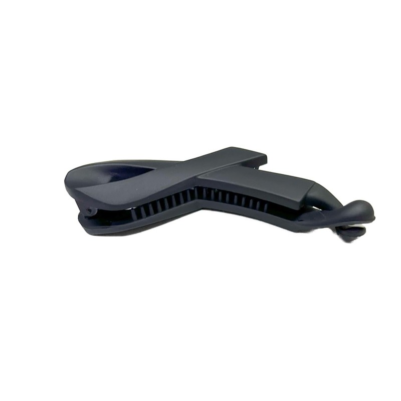 No Slip Banana Clip, Cross Ribbon, Matte Black