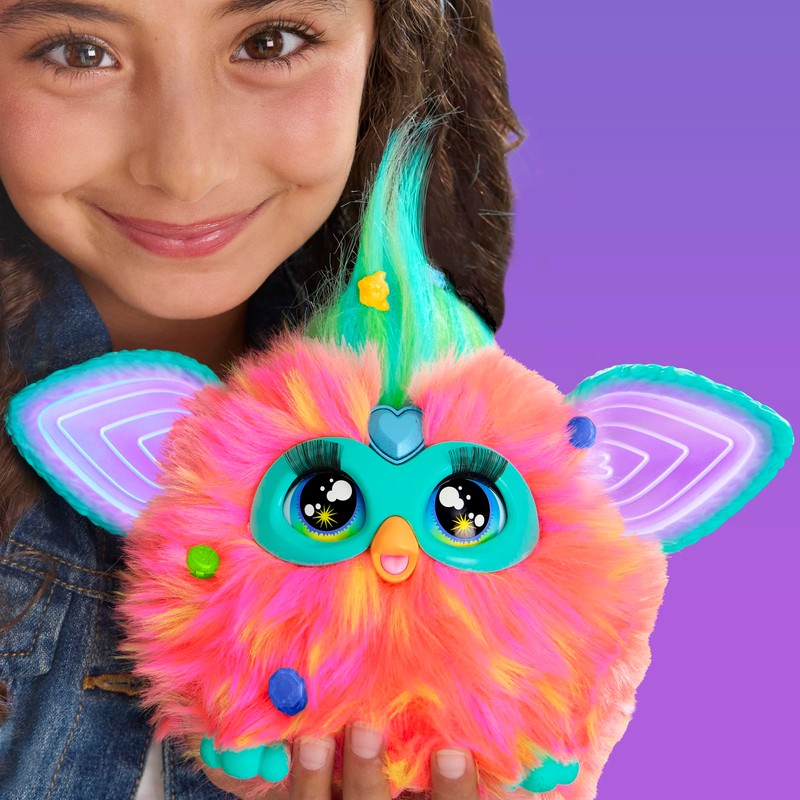 Micro Furby Coral Interactive Plush Toy