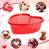 Bokon 6 Pcs Valentine's Day Heart Shaped Basket 6.7 Red