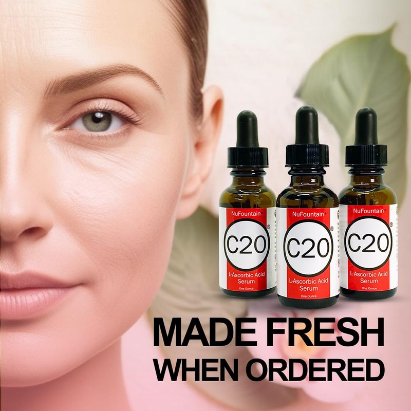 NuFountain C20 3-pack. HAND CRAFTED 3 1-Ounce Bottles of 20%