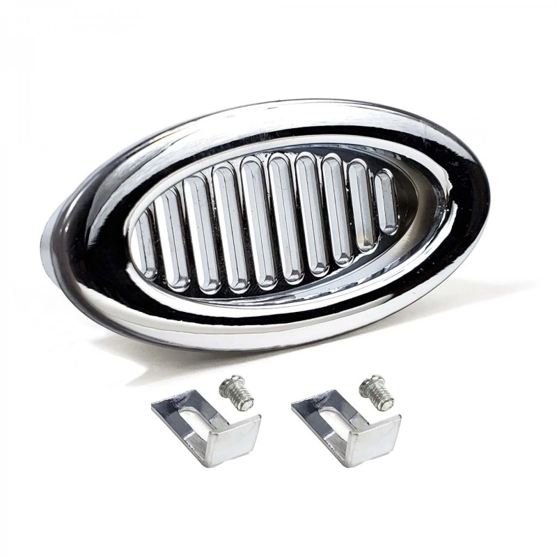 American Shifter Company Billet Chrome Oval AC Air Conditioning Heater