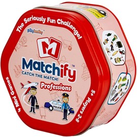 Matchify Card Game: Professions | The Seriously Fun Challenge for Families Kids and Friends Travel Party Card Game - Catch The Match, Spot it, and Shout It Out – Match Crewmates – Learning Game