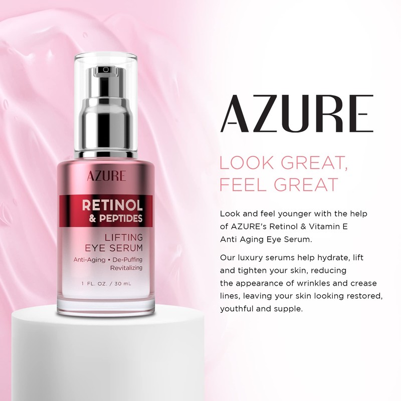 Azure Cosmetics Retinol & Peptides Lifting Eye Serum - Anti