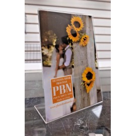 Photo Booth Frames 6 Pack 4 x 6 Clear Acrylic Photo Booth Frames Slanted Standing Picture Display