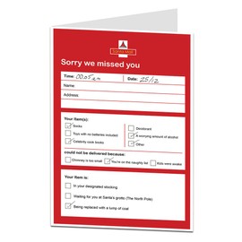 Funny Christmas Card Delivery Note Xmas Design