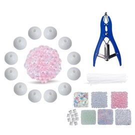 12 PCS Stress Ball Making Kit, DIY Stress Ball Making Kit Stress Ball Kit, Milky White DIY Squishy Stress Ball Sets -- Sparkle Pop