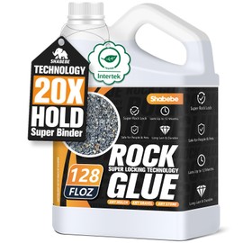Shabebe Rock Glue for Landscaping, 1 Gallon 20X Mega Hold Mulch Hold Gravel Binder, Intertek Test Pea Gravel Stabilizer, Pet Safe Mulch Stone Adhesive for Walkways, Yards & Decorative Driveway Edges