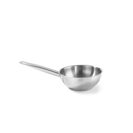 HENDI Sauté Pan Without Lid, Suitable for Gas Hobs, Induction Hobs, Electric Hobs, Ceramic Hobs, with Long Stainless Steel Hollow Handle, Dishwasher Safe, 1 L, Diameter 200 x Height 75 mm, Stainless