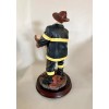 Herco Firefighter Figurine Fireman Rescuing Little Girl Child 10.5" Vintage