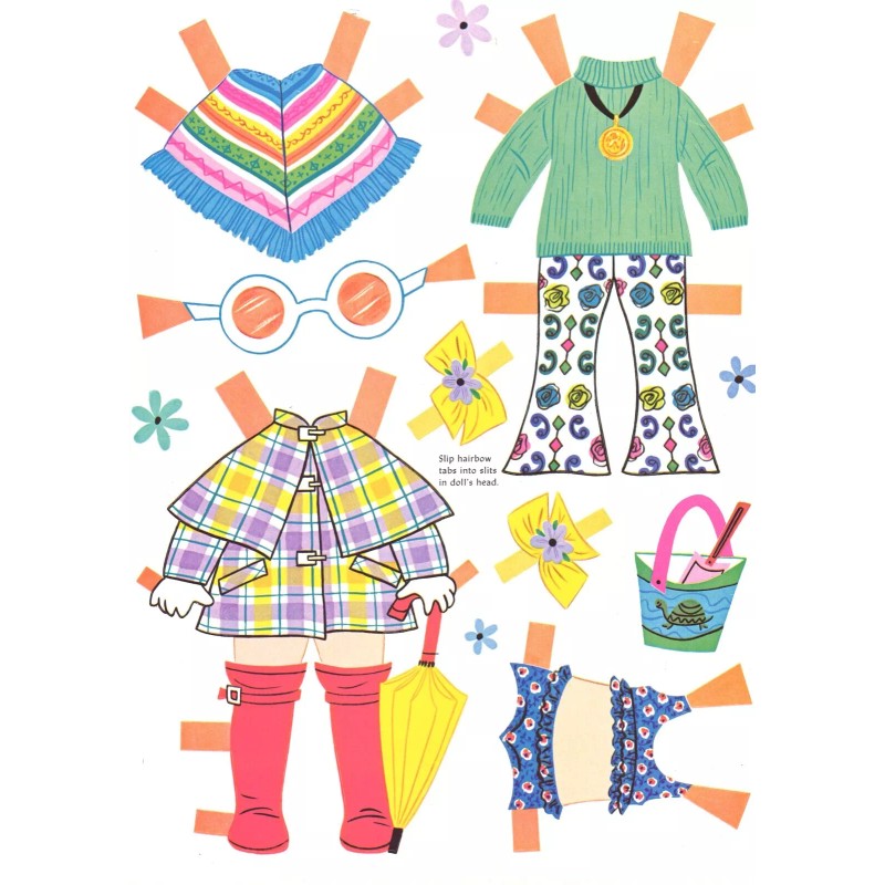 VINTAGE BABY GO BYE-BYE PAPER DOLL LASER REPRODUCTION~Org Sz UNCUT