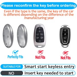 Tukellen Key Fob Cover,Special Soft TPU Key Case Cover Protector Compatible with Hyundai 2023 2024 2025 Ioniq 6 Grandeur GN7 KONA Smart 5-Buttons Remote/Smart Key,Key Shell (Red)