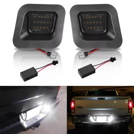 OXILAM Smoked Full LED Rear License Plate Lights For 2003-2018 Dodge Ram 1500 2500 3500