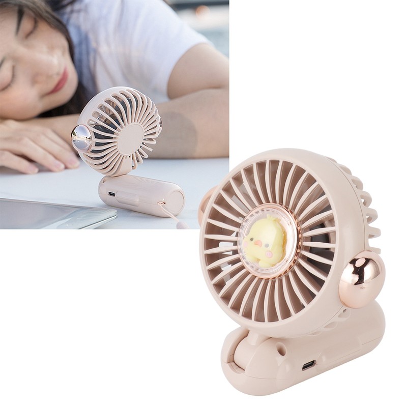 Foldable Mini Fan Cute Lightweight 900mAh Adjustable Low Noise Handheld