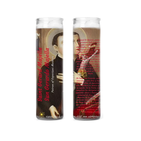 Saint Gerard Majella Prayer for Safe Delivery Set of 2 Candles with Blessed Prayer Card with Heat Sealed Medal or Only Candles (Candles)
