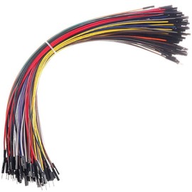 Hellotronics Breadboard Jumper Wires 22AWG, Pack of 120 Pieces Mix Pack More Red and Black Jumpers, Square Head 0.1'' 10 Colors (30CM, MMx40 + MFx40 + FFx40)