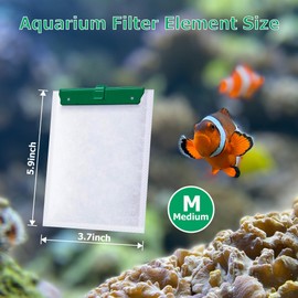 Renami [Assembled] Medium Filter Cartridge Replacement for Tetrra Whisper Bio-Bag Filters Cartridges Medium, Compatible with Whisper Filters 10i / IQ10 / PF10 and Fauna ReptoFilter - 18 Pack
