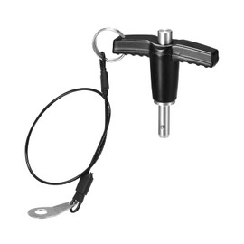 DTGN 5mmx10mm(DXL) T Handle Quick Release Pin - Good for Quickly Connecting and Hooking Up Components - 304 Stainless Steel Ball Locking Pin with Push Button - Black/Silver