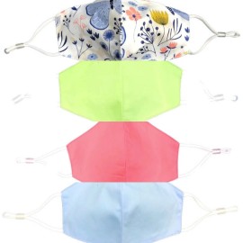 4 Pack Child-Face Masks-4to10 years-20 Filters- Summer-Inside Cotton Lining