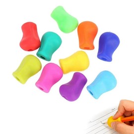 JIEHU 10 Pcs Children's Pencil Grips, Children Pens Grips, Pencils Holders, Pen Grips Must-Haves for Classroom, Suitable for Children and Adults Pen Holder, Children's Pencils Grips