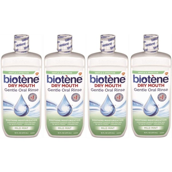 Biotene Moisturizing Oral Rinse, 16 Oz (Pack of 4)