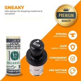 Encendedor de coche seguro para desviación – Compartimento para guardar dinero en efectivo y píldoras de joyería | Caja de almacenamiento secreta oculta discreta para ocultar dinero pequeño contenedor falso para mantener objetos de valor almacenados a si