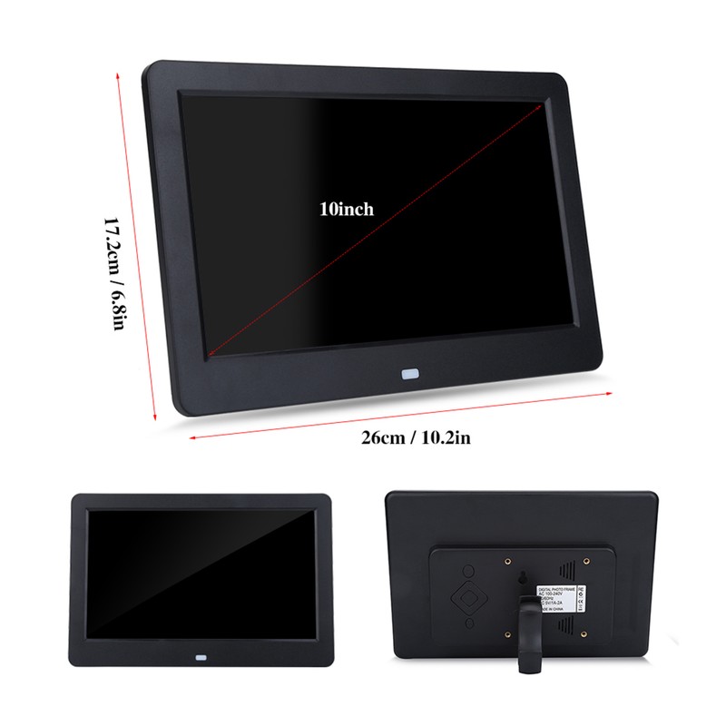 10in Screen 1024X600 Digital Photo Frame Music Video Player with