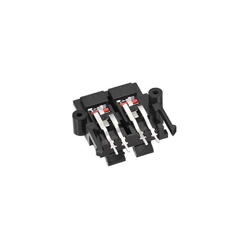 sourcing map 2 Row 4 Way Spring Speaker Terminal Clip
