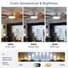 Kviflon Ceiling Fans with Lights and Remote/APP Control, 45 Inch