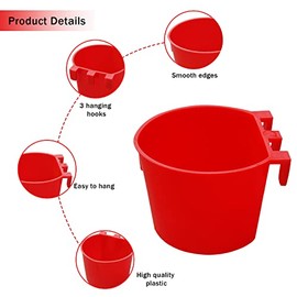 30 tazas de agua con alimentador de gallinero, tazas de jaula de 8 onzas, tazas de jaula para pollo, tazas para jaulas, comederos colgantes de pájaros, tazón de agua para periquitos para