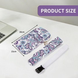 Nephrostomy Probe and Drainage Bag Cover with Adjustable Waist Belt and Catheter Tube Cover for Nephrostomy Outer Bag Holder (White Blue)