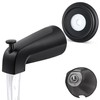 Universal Bathroom Tub Spout with Metal Tub Spout Cover Ring,