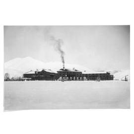 Lantern Press 24x36 Inch Giclee Print, Ketchum, Idaho, Exterior View of the Sun Valley Lodge