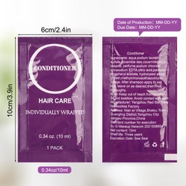 RSQAZQ Travel Size Conditioner in Bulk, Individually wrapped 0.34oz Mini Hair Conditioner for Men Women Essential Toiletries Amenities for Hotel, Shelter/Homeless/Nursing Home/Charity (Purple-100)
