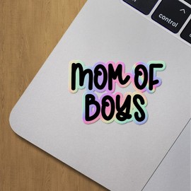 Holographic Decal Stickers of Mom of Boys Premium Waterproof Vinyl Decal Stickers for Laptop Phone Accessory Helmet Car Window Mug Tuber Cup Door Wall Decoration ANDVER3d4171bHO