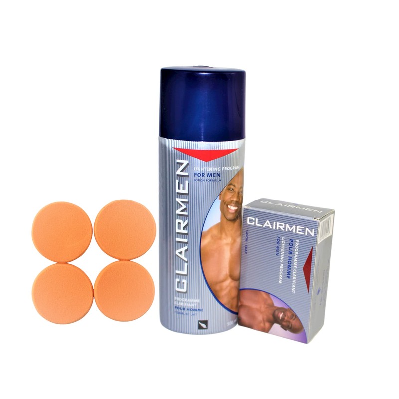 CLAIRMEN lightening Lotion 500ml and Soap 180g with 4 Exfoliating,