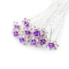 S&E Women's 10Pcs Wedding Bridal Rose Flower Crystal Hairpins,Rhinestone Crystal