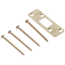 Kwikset 83223-3 3-5/8" Radius Deadbolt Strike Bright Brass Finish