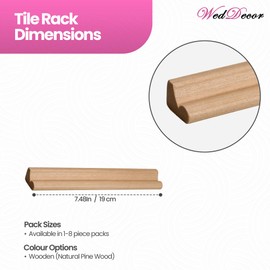 WedDecor Curved Shaped Letter Tile Stand Mahjong Racks Replacement Piece Holder Alphabet Trays for Spelling Game, Name Tags, Wooden Board Games, Art Craft, 19cm, 2pcs