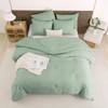 Andency Sage Green Queen Comforter Set, 3 Pieces Bedding Comforter