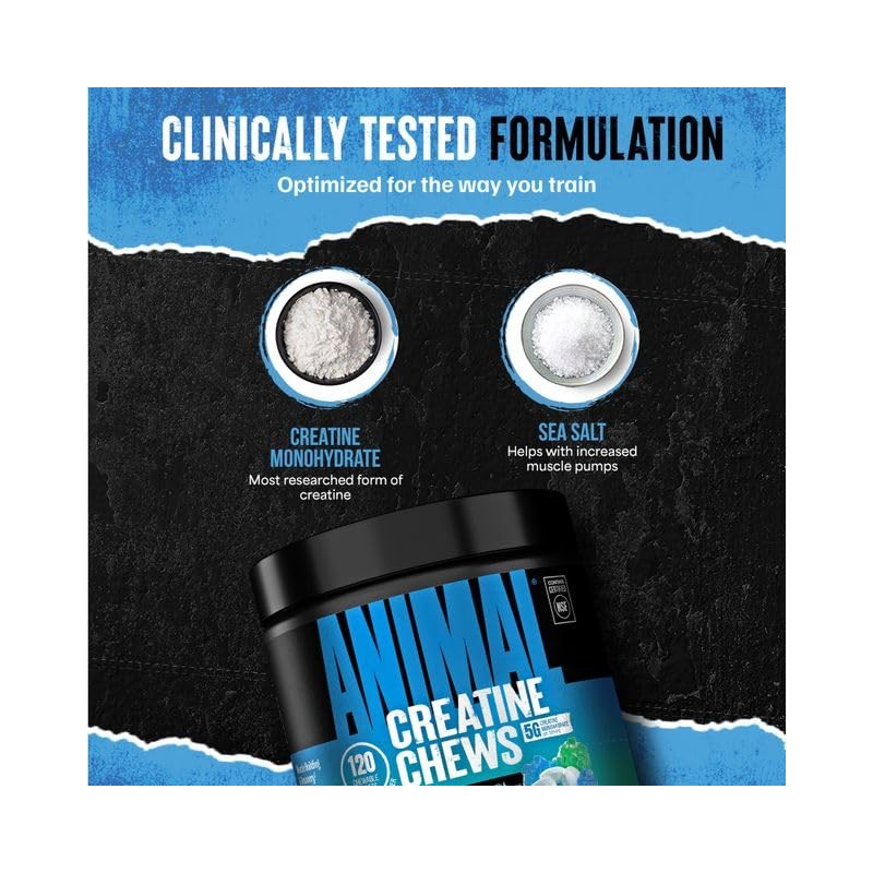 Animal Creatine Chews – Enhanced Creatine Monohydrate Chewable Tablets with