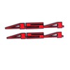 2X 454 Aluminum Emblem Badge Decal Red & Silver for